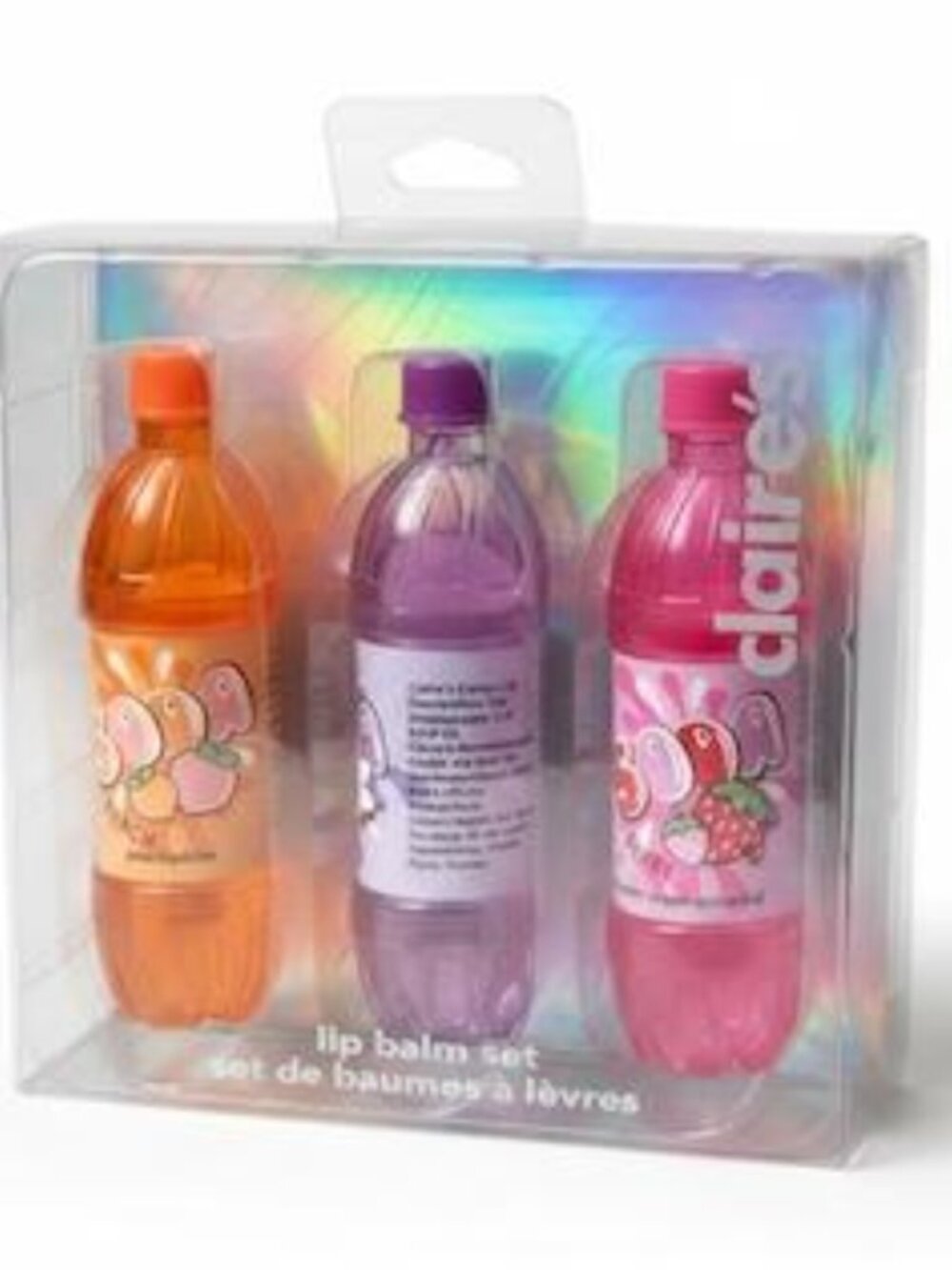Claire’s🥤Soda Bottle Lip Balm Set NWT | Peach Vanilla Strawberry Cream Flavored